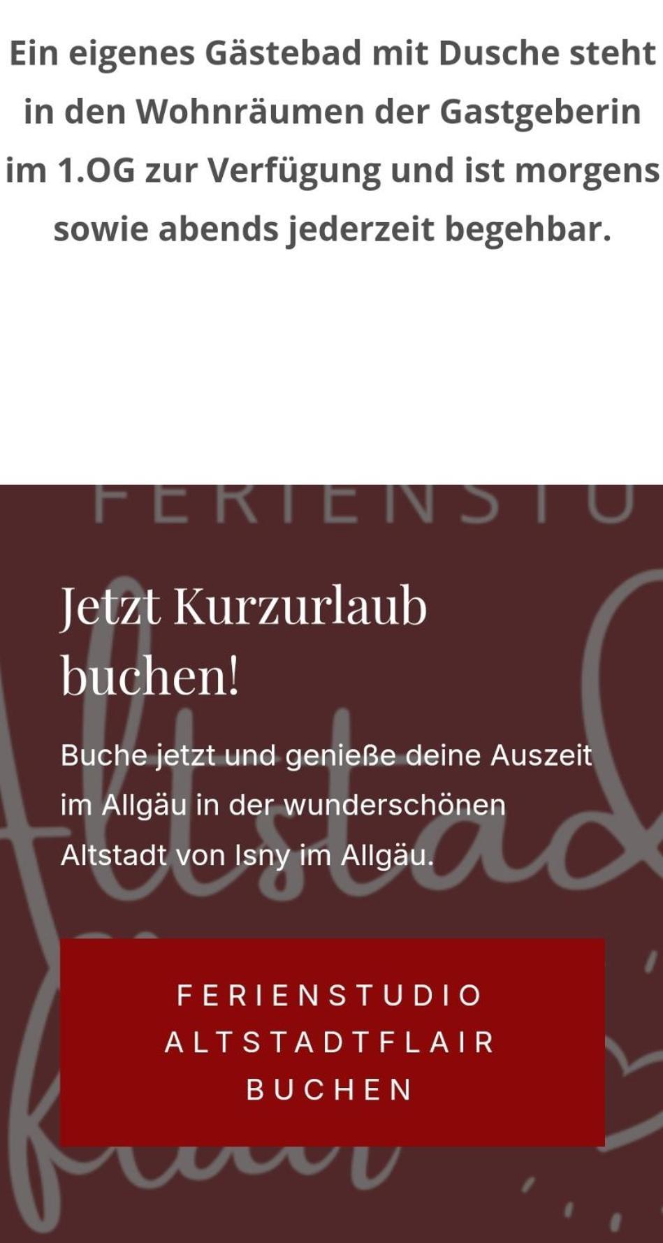 Ferienstudio Altstadtflair - Historisch Urlauben Im Denkmalschutz Am Kurpark * Isny im Allgau